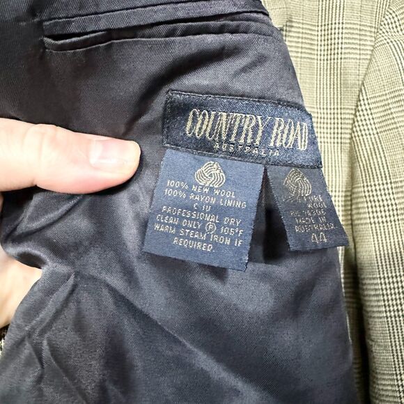 Vintage COUNTRY ROAD 1980s Suit Jacket Men's Sz 44 Wool Blend Tweed Brown Brown - Picture 8 of 9